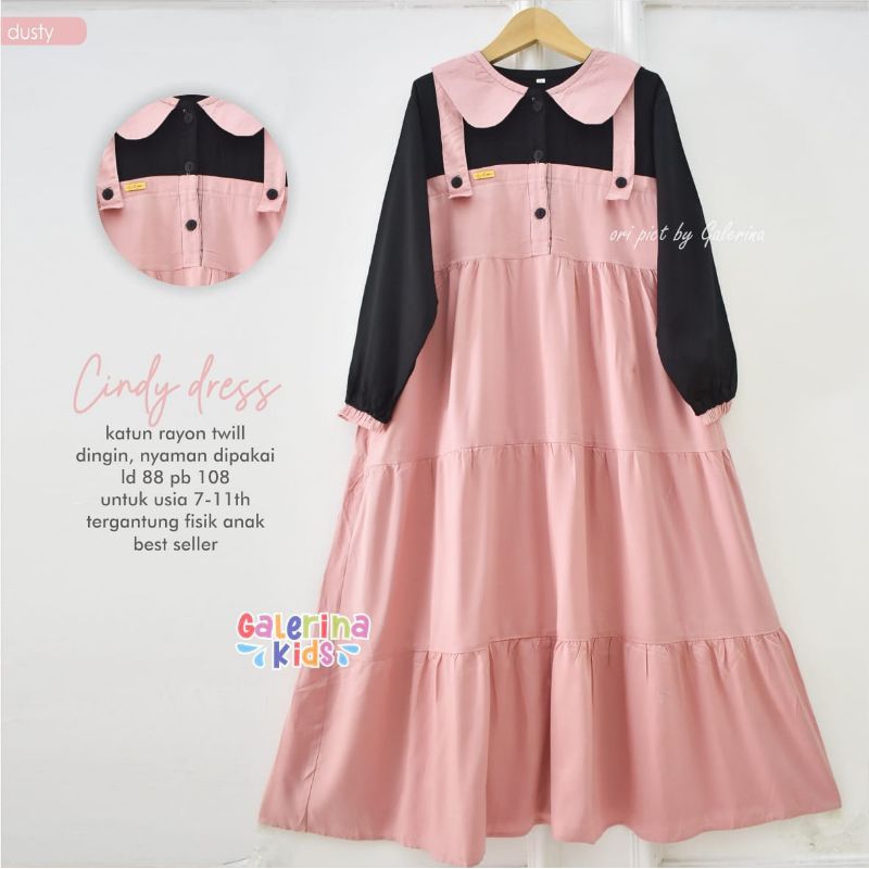 SQUIRA - cindy galerina MAXY KIDS BY ARSYILA - MUFFY DRESS JEANS ANAK