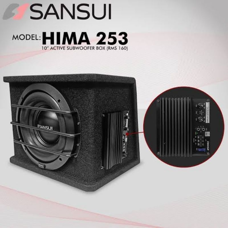 Basstube Subwoofer Aktif Box 10 Inch  Sansui HIMA-253 / Basstube Box Mobil