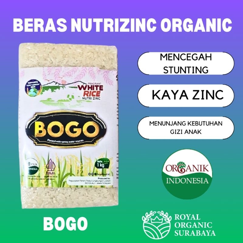 

Beras Nutri Zinc Organik, Mencegah stunting, Direkomendasikan untuk Ibu Hamil Organik.Non GMO
