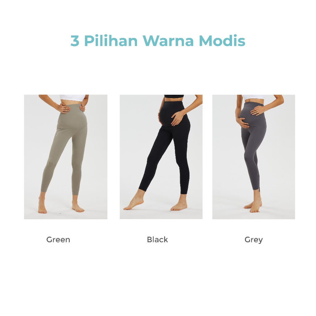 MOOIMOM Active Belly Cover Maternity Leggings-Long | Celana Leging Ibu Hamil Panjang