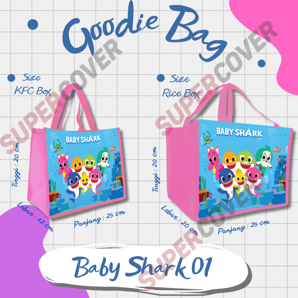 

Goodie Bag Gambar Kartun Baby Shark 01 Warna Pink Untuk Acara Ulang Tahun, Aqiqah, Sunatan Dan Lain lain.