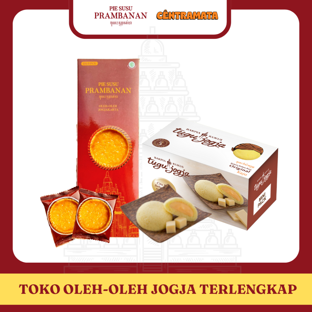 

Bakpia Tugu Jogja Keju Original + Pie Susu Prambanan | Oleh-Oleh Khas Jogja