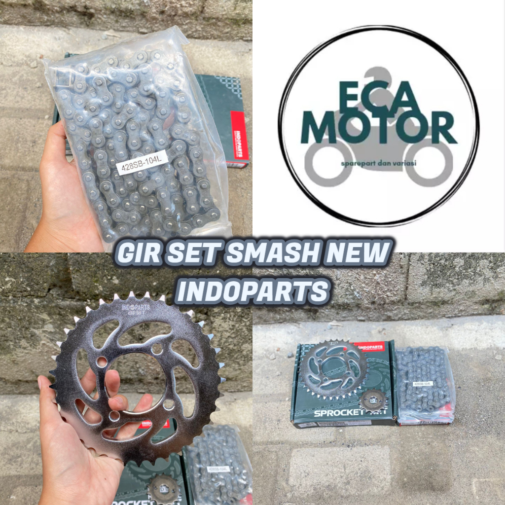 GIR GEAR SET SMASH NEW MERK INDOPART (2804S) || GEAR GIR SET RANTAI SMASH NEW INDOPARTS