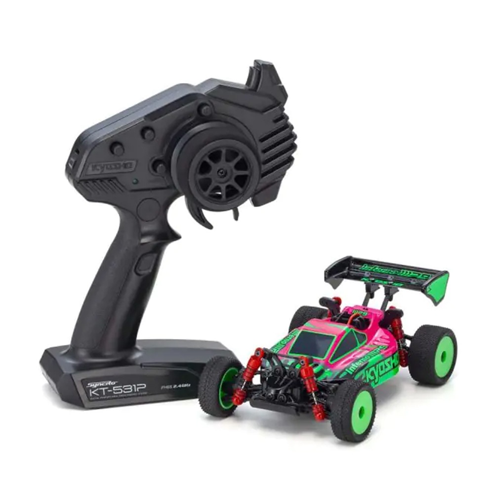 RC CAR KYOSHO MINI-Z BUGGY INFERNO MP9 PINK GREEN READYSET RTR