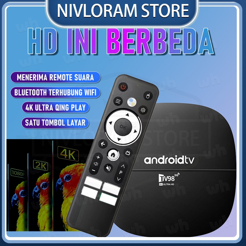 TV98 Set -Top Box Full -sale H313 Android 13 4K TV Box TV Box Dual -Frequency Bluetooth Voice Remote