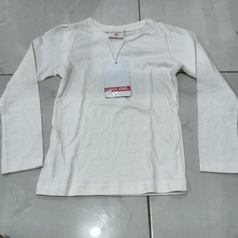 kaos lengan panjang anak laki laki usia 4 tahun warna putih