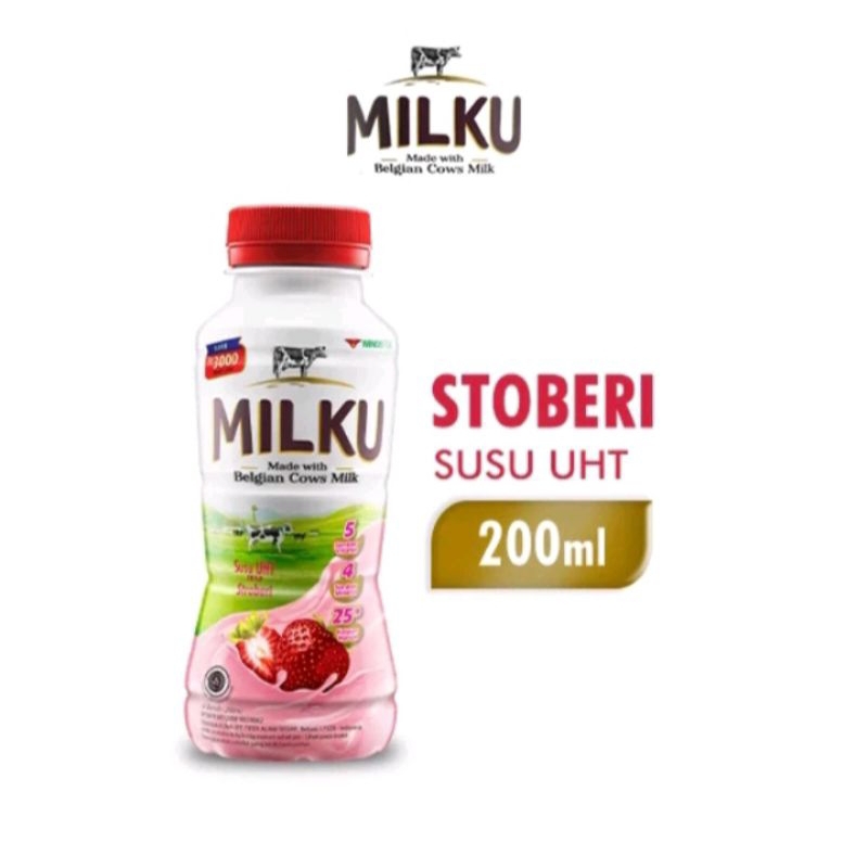 

Susu MILKU 200ml rasa stobery