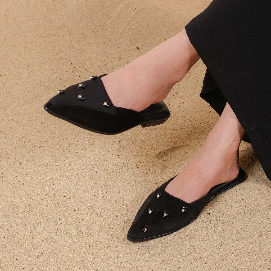 CEKHAS - SAVANNAH Fatimah Black Mules