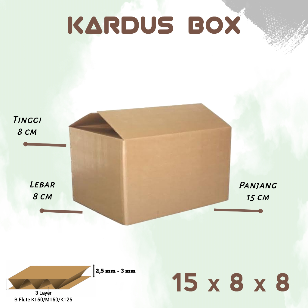 

Kardus/Box Packing Kecil Polos Luar Dalam Ukuran 15x8x8 cm