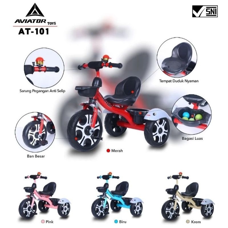 Aviator AT 101 sepeda roda tiga anak