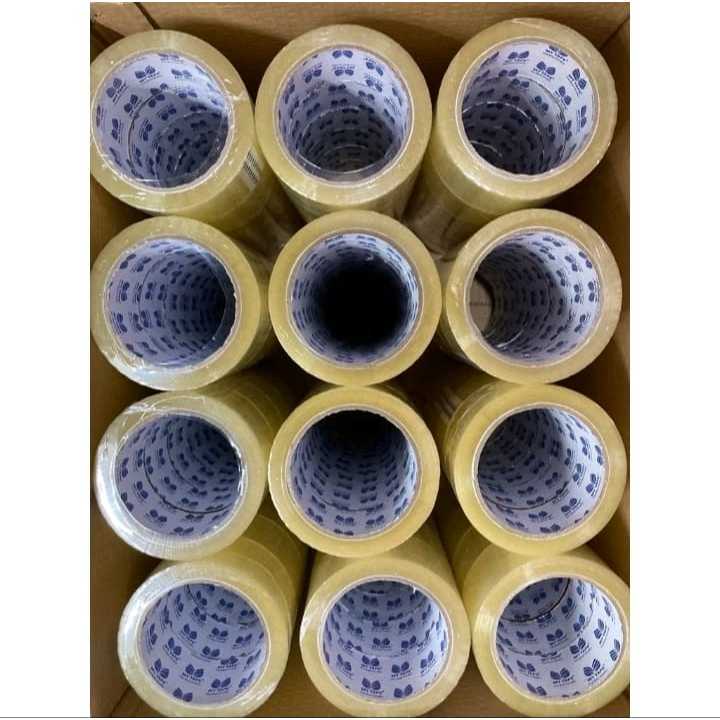 

lakban bening/coklat ukuran 45mm*72 yard 1 roll 6pcs
