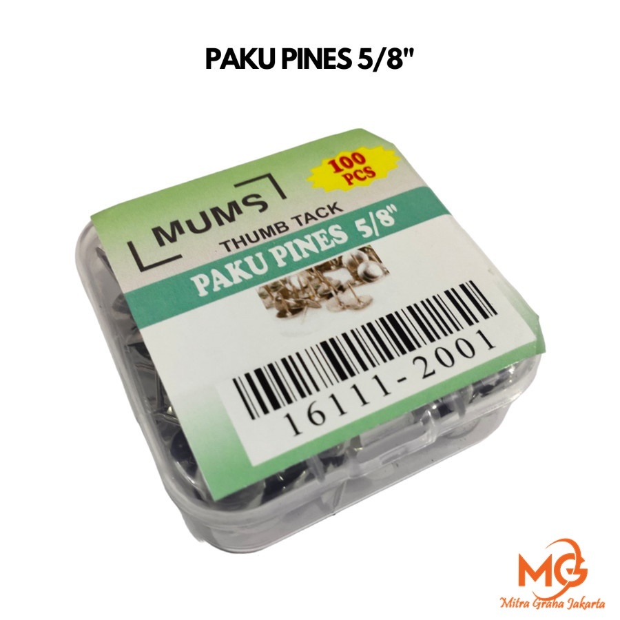 

Paku Payung Paku Pinus Pines Mading 5/8" Thumb Tacks MUMS +/- 100Pcs MGJ