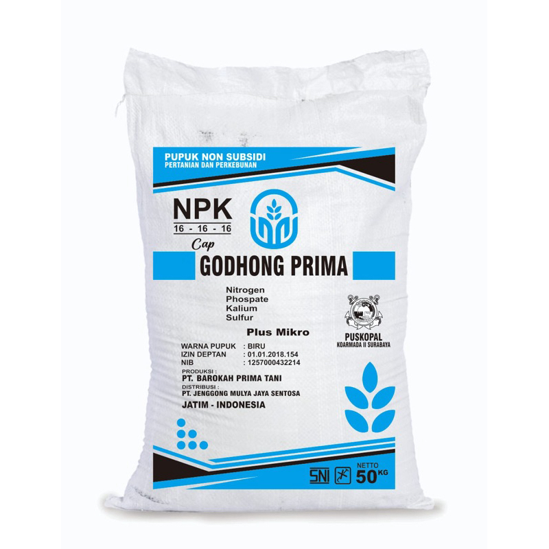 NPK 161616 GODHONG PRIMA 1 SAK REPACK 50 KG