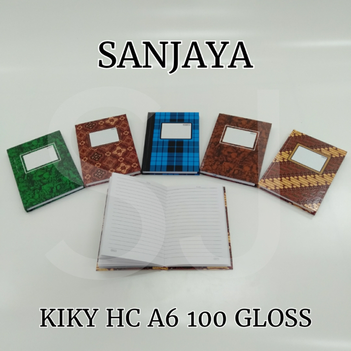 

Kiky Buku Hard Cover A6 Gloss 100 Lembar / Buku Catatan Ukuran A6 / Buku Tulis Note / Kiky HC A6 100 Gloss