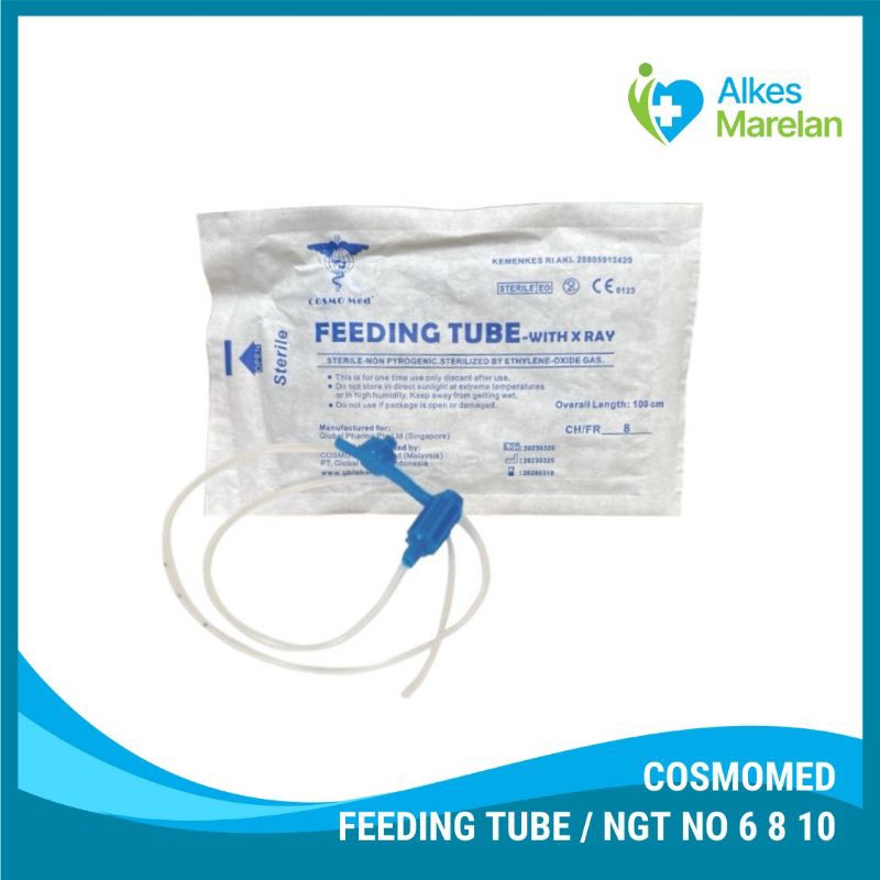COSMOMED - Feeding Tube NGT 6 8 10 Fr / Sonde Selang Makan Silicone