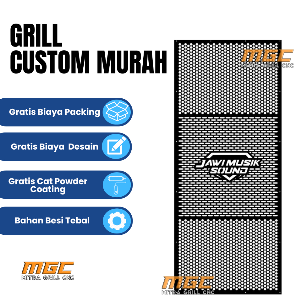 GRILL BOX CUSTOM TUTUP SPEAKER TERMURAH
