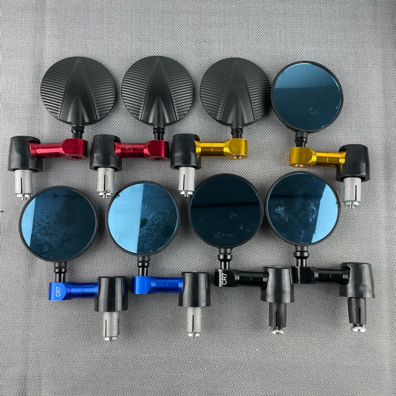 Spion Jalu Stang Bulat CNC Kaca Spion Bulat Bar End Spion Jalu Bulat CNC Model Gen Z Universal Beat 