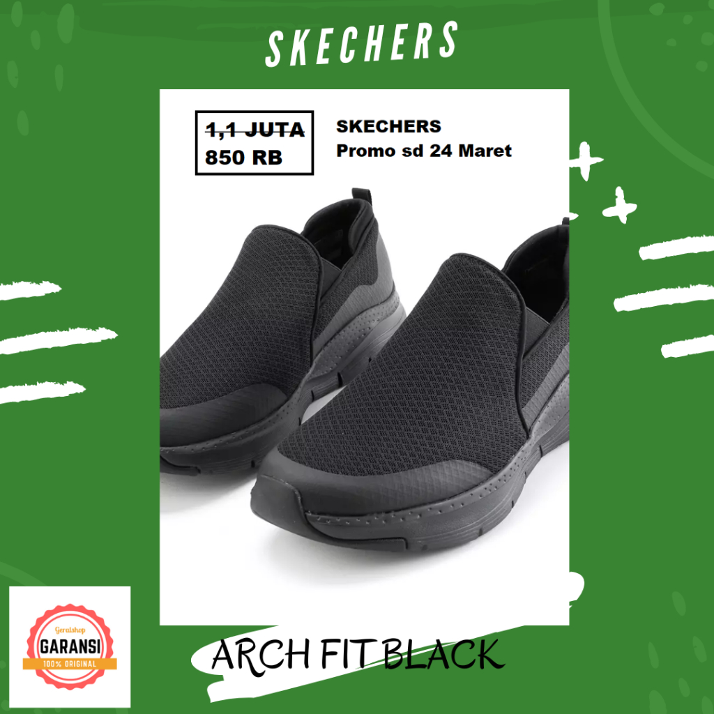Sepatu skechers pria 100% original ARCH FIT
