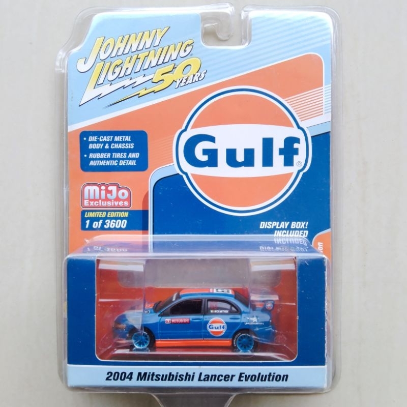 Johnny Lightning 2004 Mitsubishi Lancer Evolution Gulf