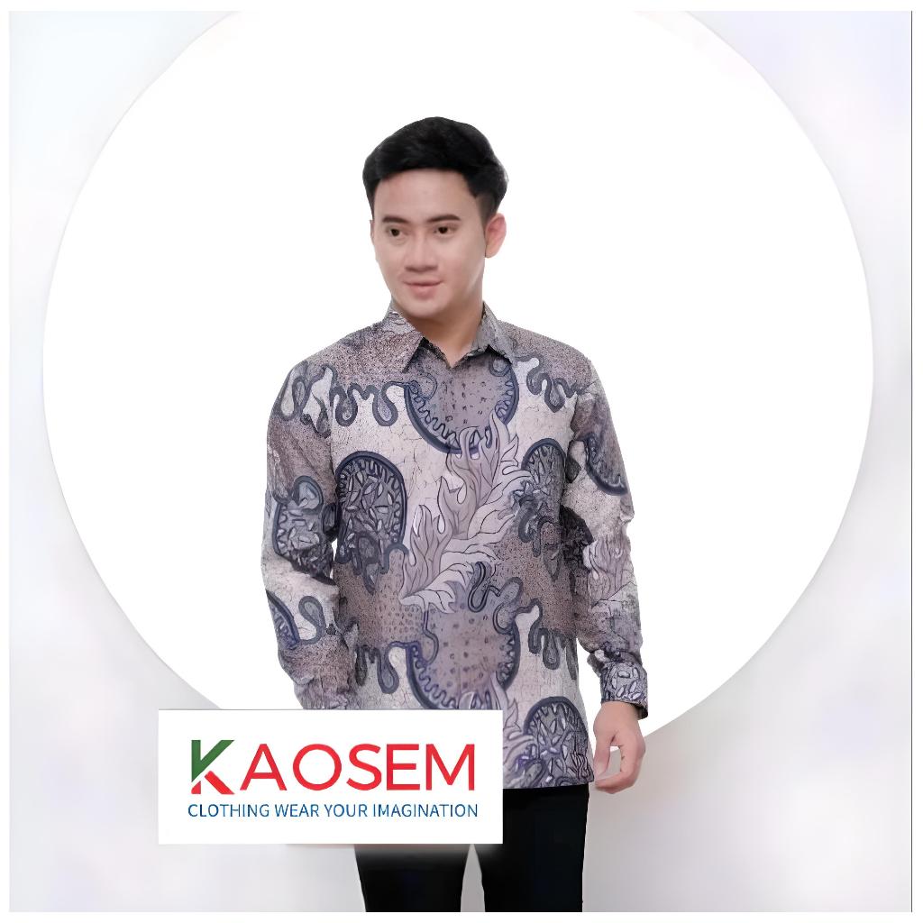 Kemeja Batik Pria Lengan Panjang Keren