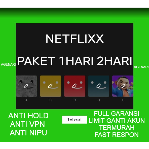 NETFLIX 1x24HARIAN APP PREMIUMI RESMI PREMIUN CUSTOM ORDER SOFTWARE APPS
