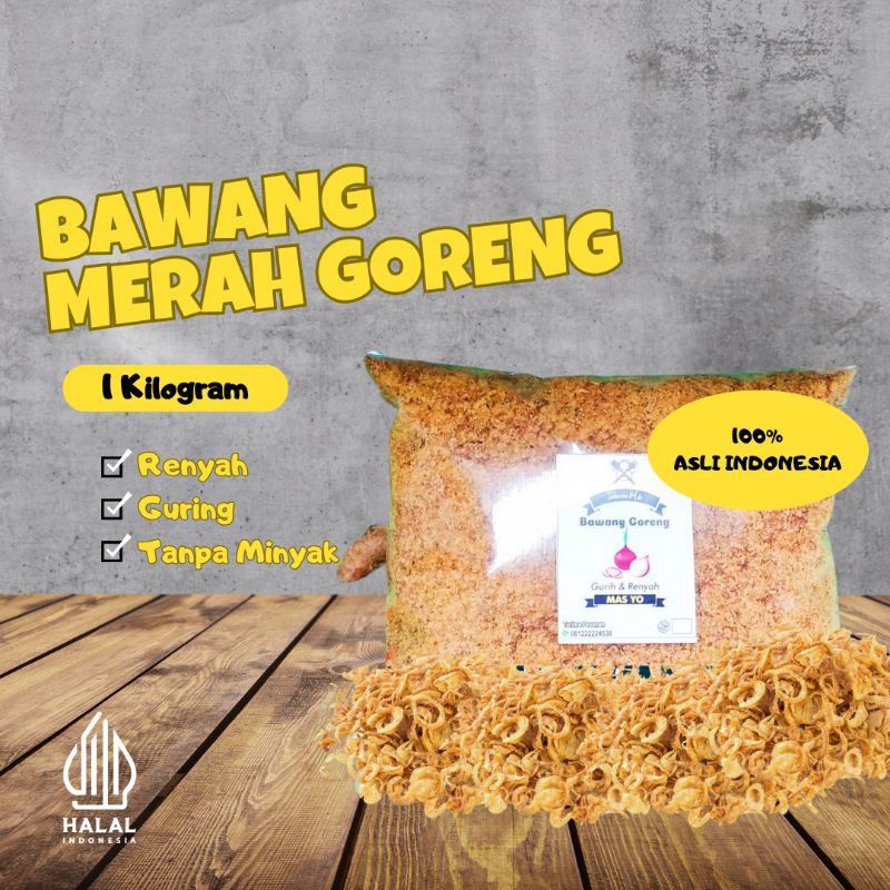 

Bawang Merah Goreng | Grade B 1kg Gurih/Renyah