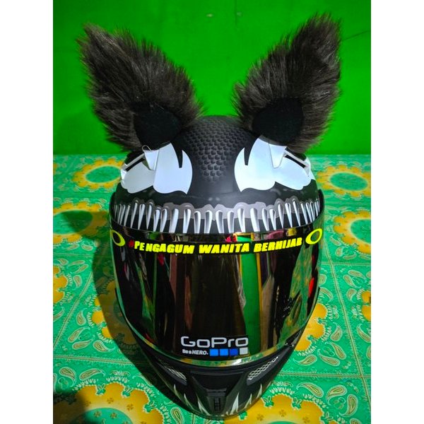 ✔️READY Motorcycle kuping kucing helm accesories / Sepasang Telinga Kucing Hel