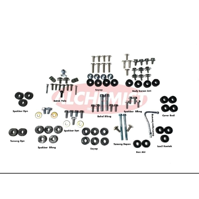 Baut Fizr Full Set / Baud Yamaha Fizr Full Set Force One / COD Baut Fizr Force One Full Set