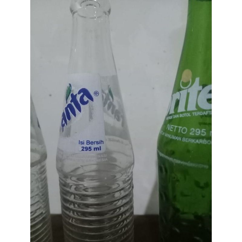 botol bekas botol fanta Coca-Cola sprite kecil ukuran 295 ml