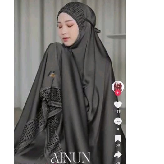 (REQUEST BY SHOPPE) Telekung Ainun Onxy Kazami store