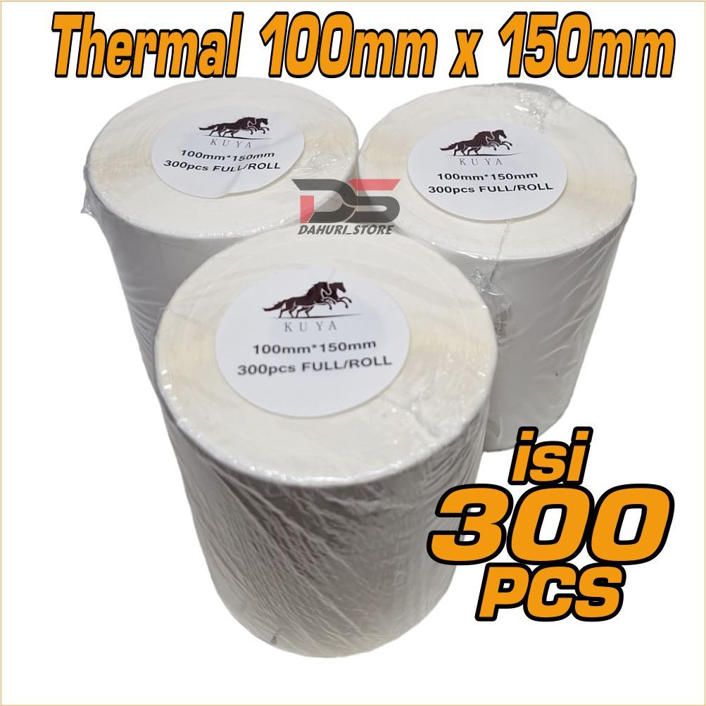 

STIKER THERMAL / STIKER LABEL BARCODE/ RESI Murah 100mm x 150mm x 300pcs/roll