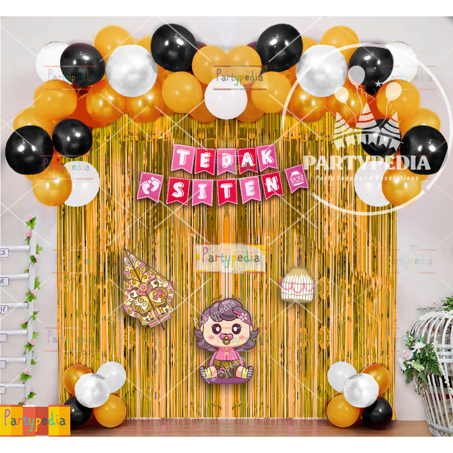 Evrydaygift Paket Dekorasi Tedak Siten Bayi Perempuan Balon Latex