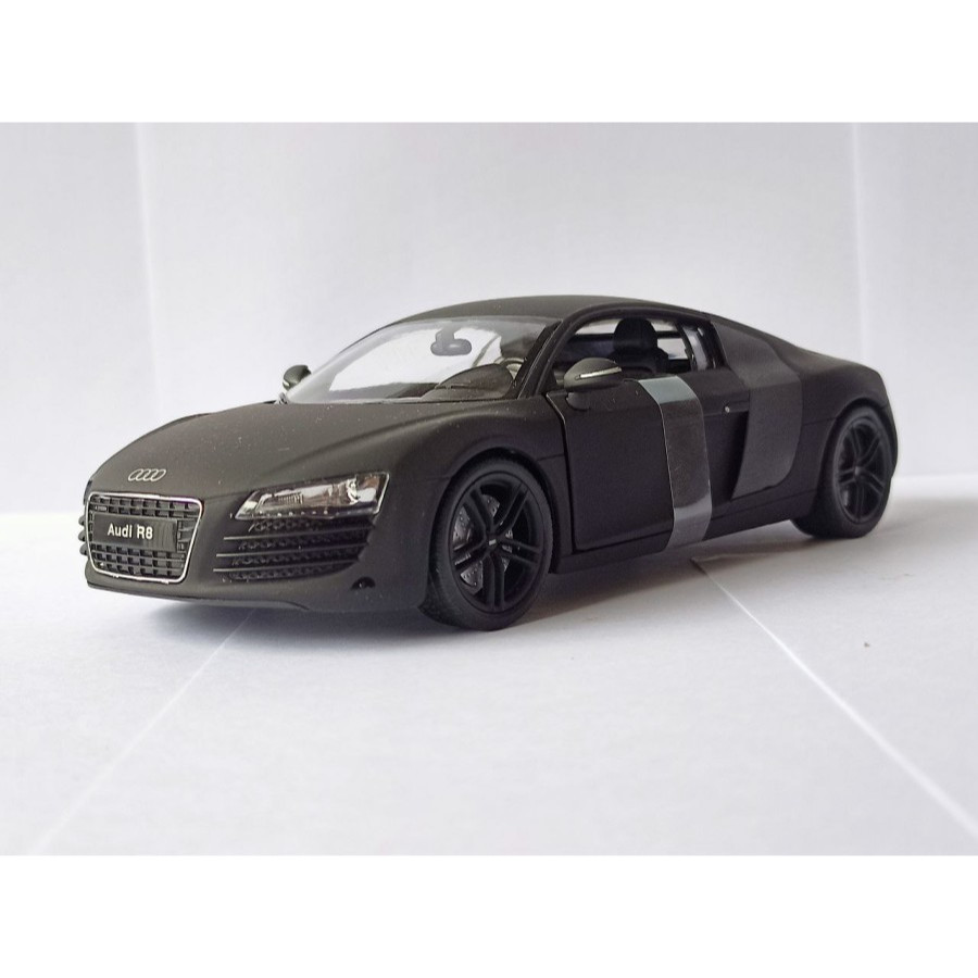 Diecast Mobil Audi R8 V10 hitam Welly 1:24 mobil mainan koleksi harga murah