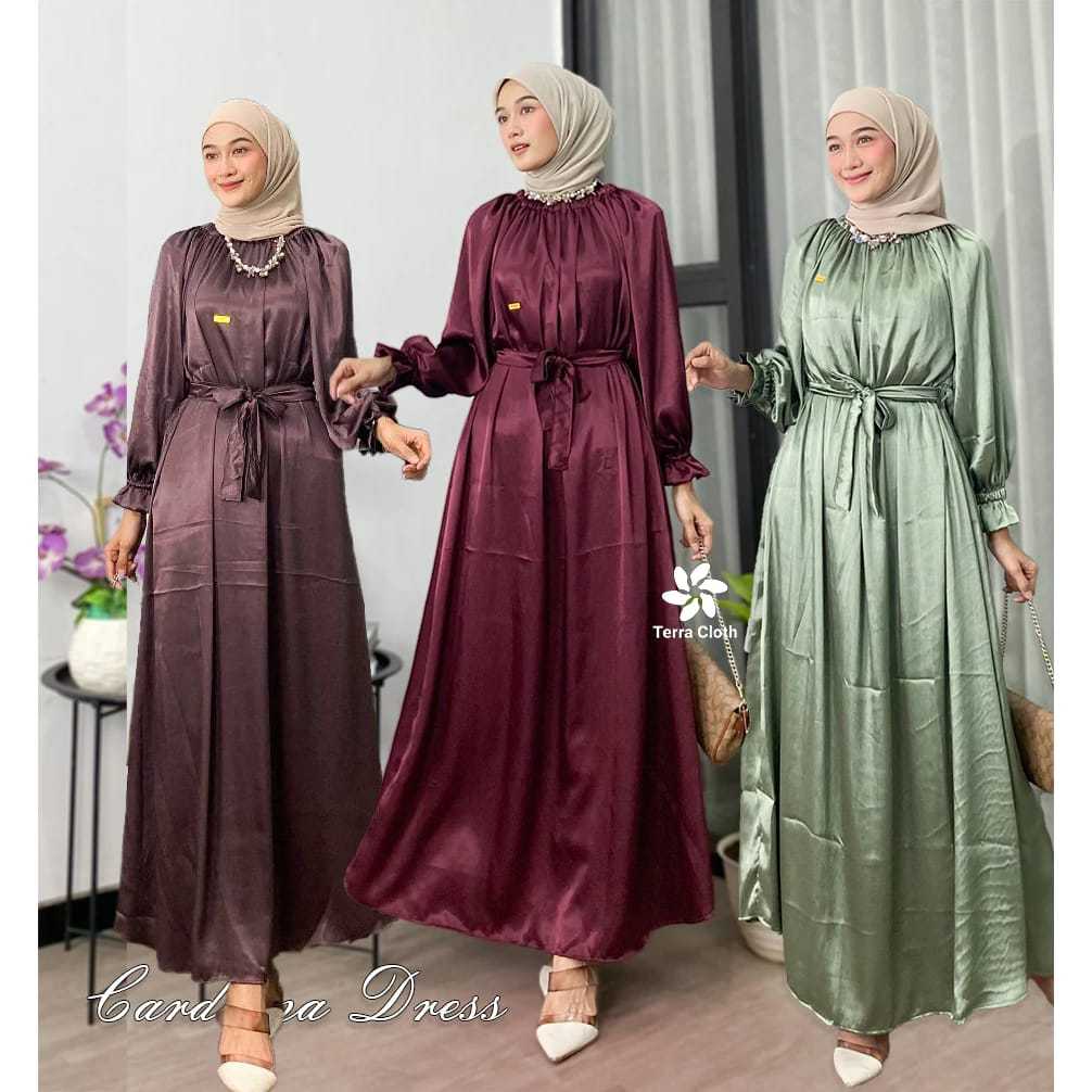 Gamis Cradenza Shimmer Silk/ Dress Wanita Shimmer Silk