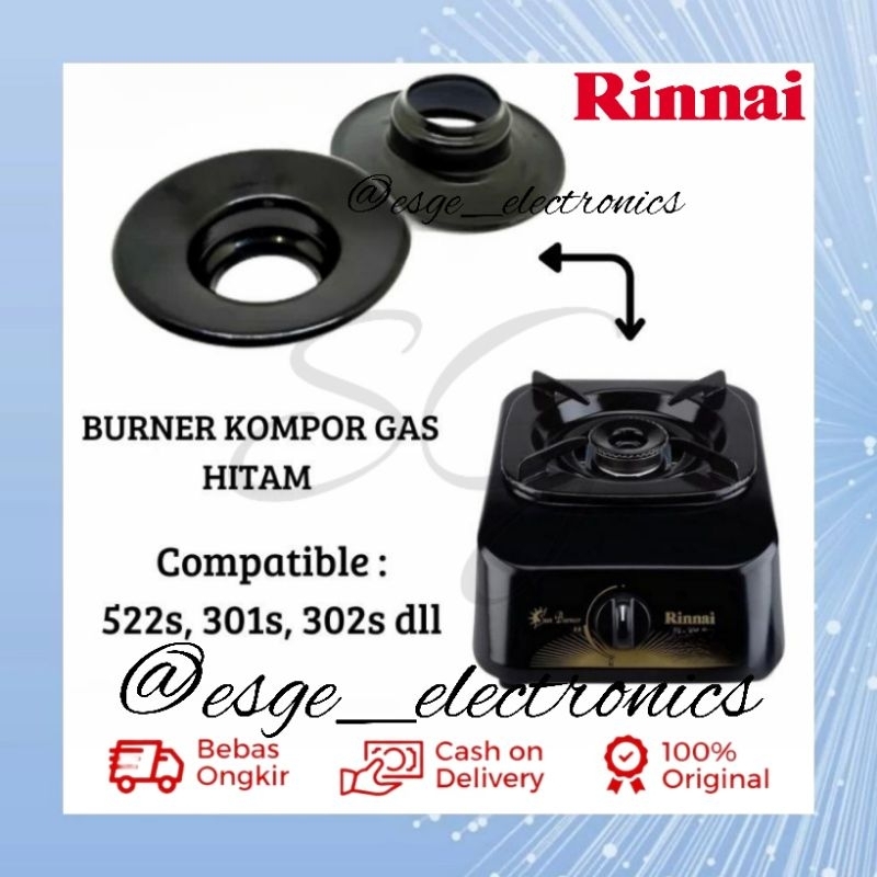 ORIGINAL BURNER KOMPOR GAS RINNAI RI 522 S RI 301 S RI 302 S BARNER RINNAI RI 522S R1 301S R1 302 SU