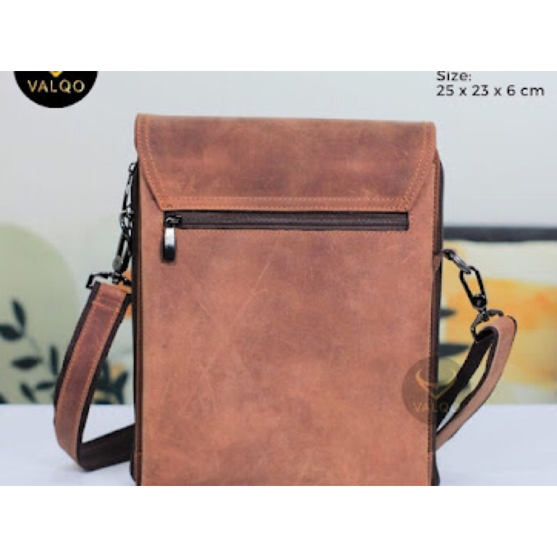 VALQO BELLARD Tas Kulit Sapi Slingbag Tas Selempang Cowok Pria 100% ORIGINAL