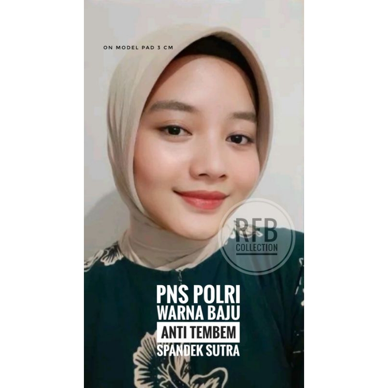 RFB Jilbab dinas kerja anti tembem cream pns polri warna baju satpol pp guru murahh