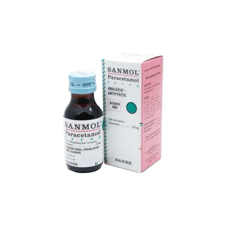 Sanmol 60Mg/0.6Ml Drops untuk Pereda Demam Bayi - 15ml