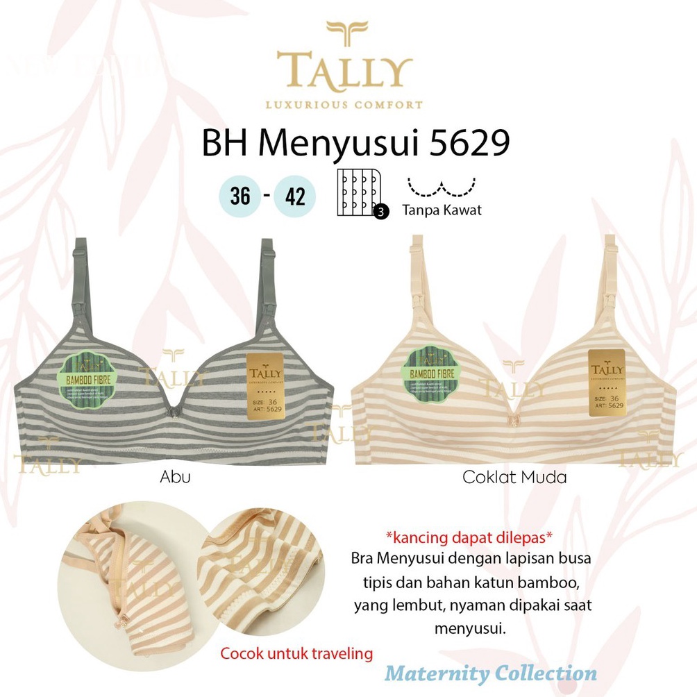 ART F63Y NEW PRODUCT TALLY 1pcs Bra Menyusui Maternity Bra 5629 Bahan Seamless Lembut Bra Travelling