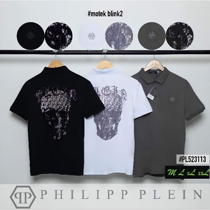 KAOS KERAH PRIA IMPORT PP PHILIPLEIN MIRROR