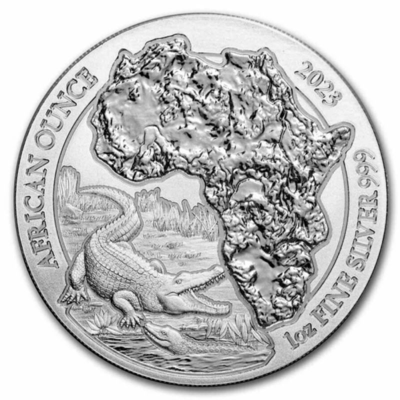 Perak Silver Coin Rwanda Nile Crocodile 2022 1 oz
