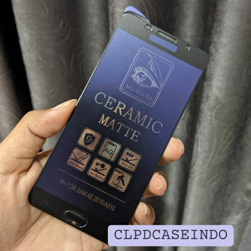Tempered Glass Samsung A5 2016 A510 Ceramic Matte Blue Ray