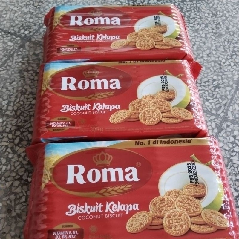 

3 PACK BISKUIT ROMA KELAPA 300gr
