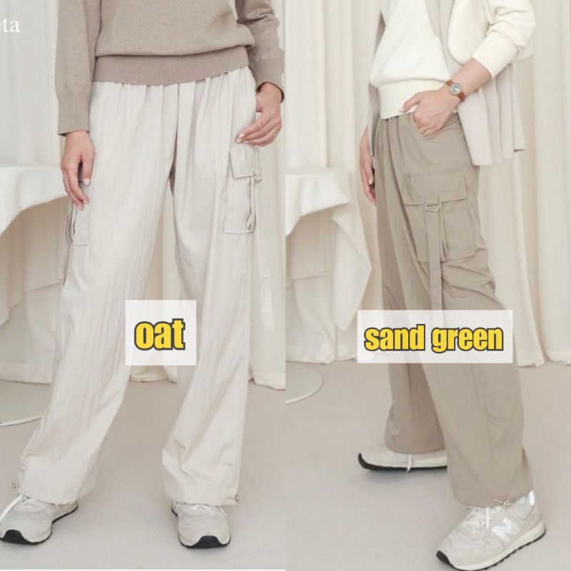 Siap Kirim Parachute Cargo Pants by Nueta Hijab