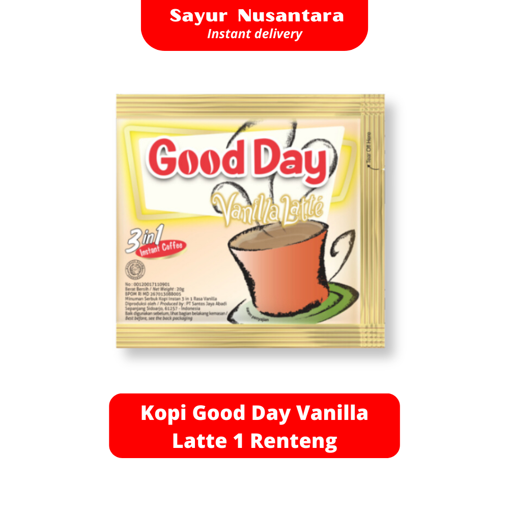 

Kopi Good Day Vanilla Latte 1 Renteng - Sayur Nusantara