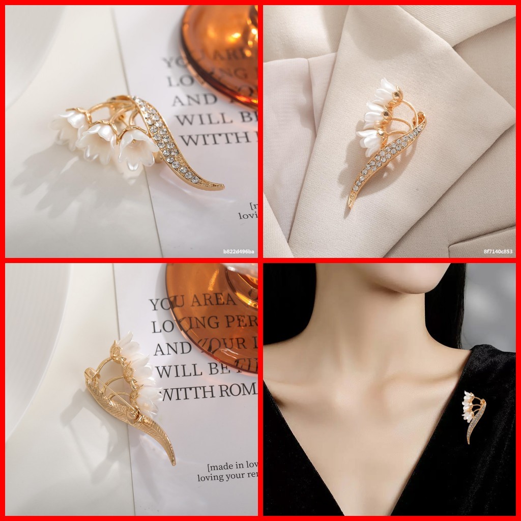 ✨Bros Bahu/Bros Dada/Bros Mutiara/bros jilbab/bros cincin hijab mewah impor/bross hijab Kupu-kupu Br