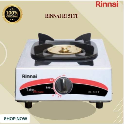 KOMPOR GAS PORTABLE RINNAI  1 TUNGKU RI 511T/RI511T/RI511 T/RI 511T/RI-511T/RI-511T/ORIGINAL GARANSI