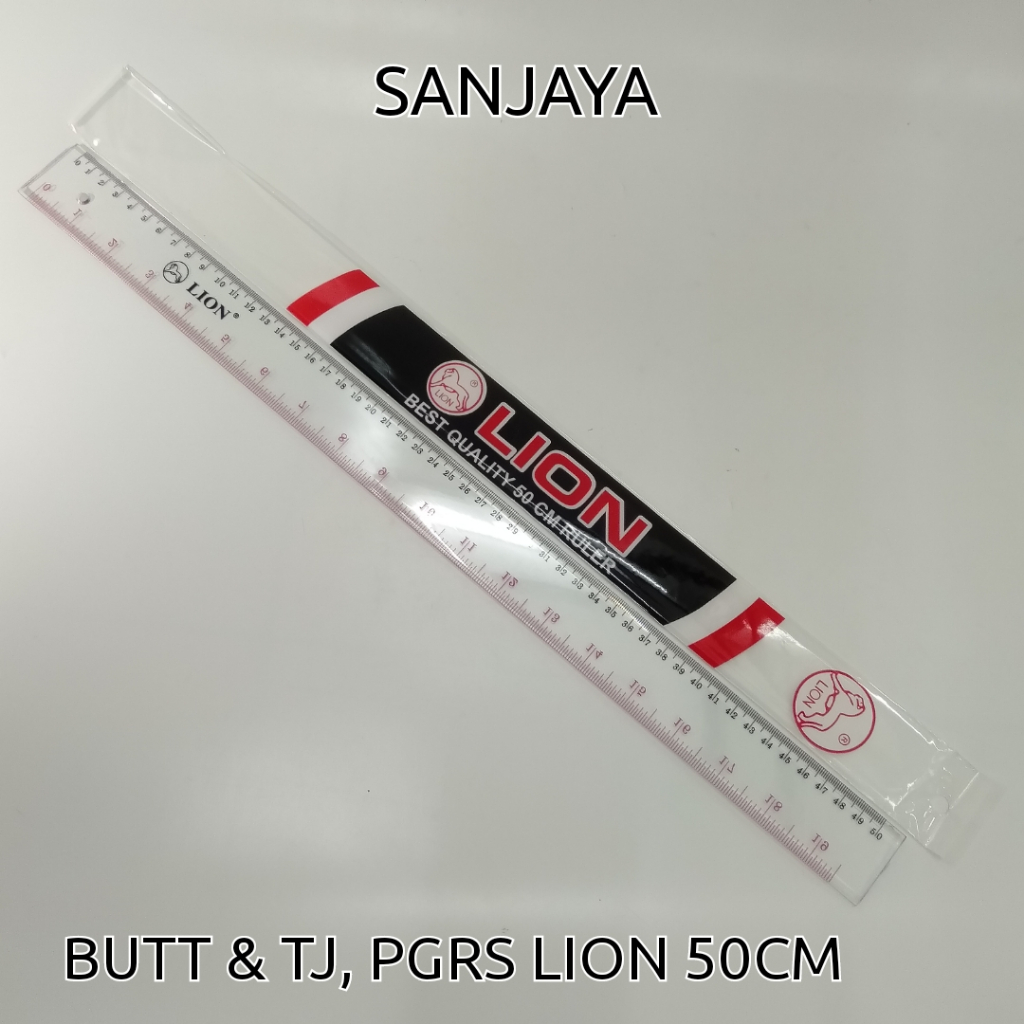 

Penggaris Lion 50 Cm / Penggaris Plastik 50 Cm / Garisan Plastik Sekolah / Butt & Tj, Pgrs Lion 50Cm