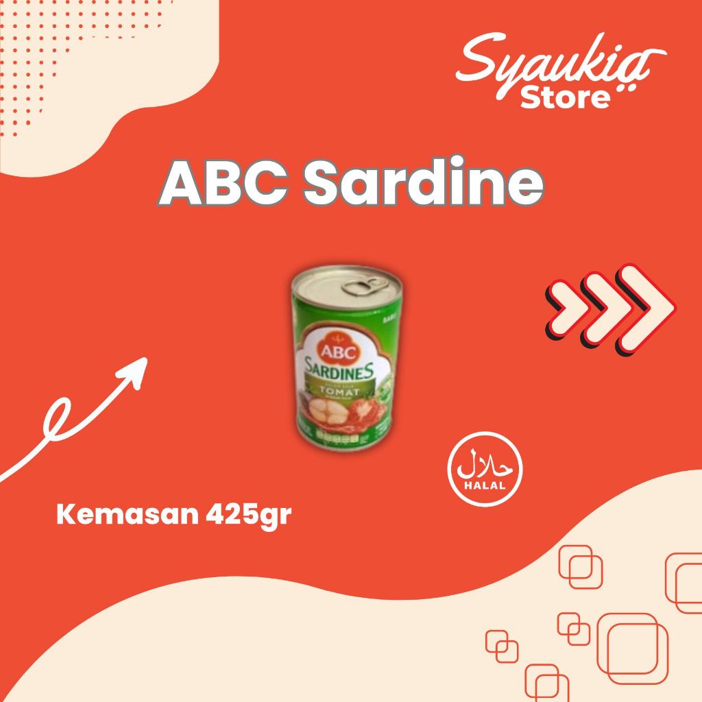 

ABC Sardine Ekstra Pedas, Pedas dan Tomat 425gr Ikan Sarden Syaukia Store