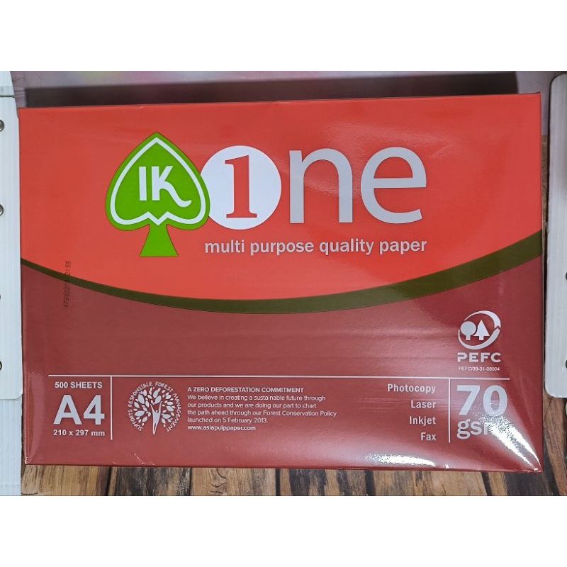 

Kertas HVS Aone A4 70gsm 500lembar Print paper Fotocopy